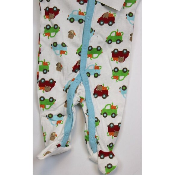 NEW 2014 Gymboree Baby Beaver 3-pc Layette Newborn 0-3 Sleeper Romper Beanie Hat - Picture 4 of 16